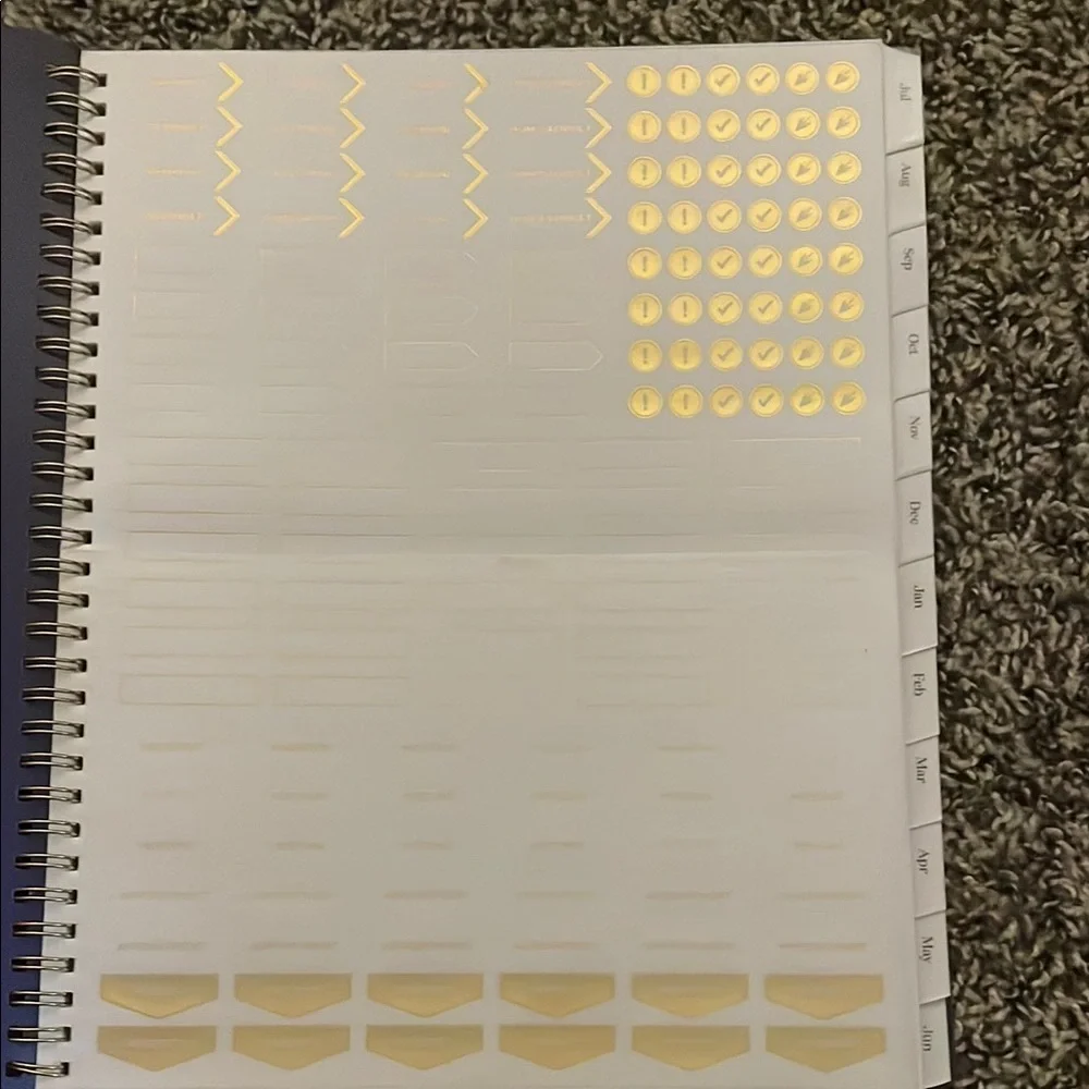 Navy and Gold Home Office Planner